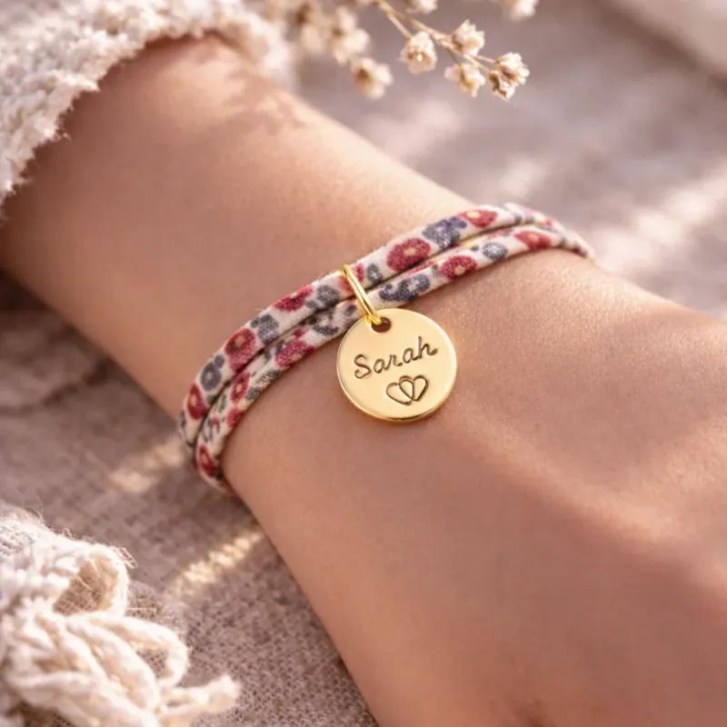 Collier pendentif goutte pierre verte facettée chaîne dorée rose par nkjo